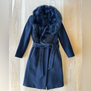 Club Monaco Black Wool Coat XS